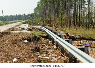 Road Damaged During Hurricane Irene