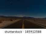 road and desert in the night