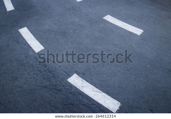 road with dividing white
stripes
