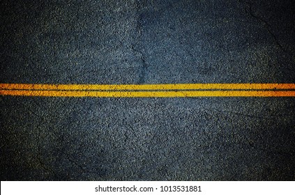 road with double yellow lines