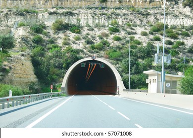 Road Going To The Tunnel.