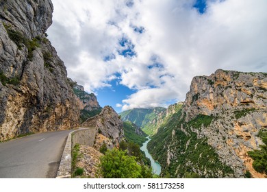 Road In The Gorge Along The Verdon River, Provence, France