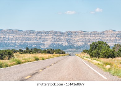 Road Highway 12 Scenic Byway In Grand Staircase Escalante National Monument In Utah With View Of Canyon Wall