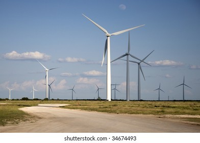 The Road Leading Into The Wind Farm.