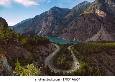 Road In Lillooet Near Seton Lake