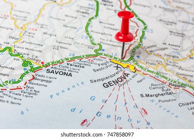 Road Map City Genova Italy Stock Photo 747858097 | Shutterstock