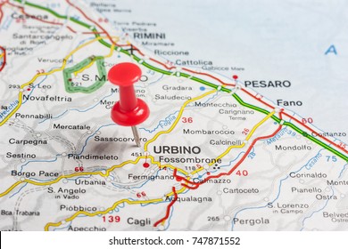 Road Map City Urbino Italy Stock Photo (Edit Now) 747871552