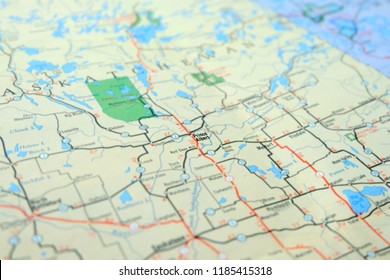 Road Map Showing Prince Albert, Saskatchewan