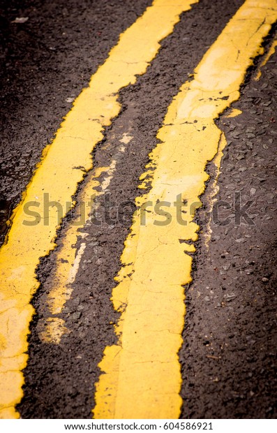 Road Marking - Double\
Yellow Lines.