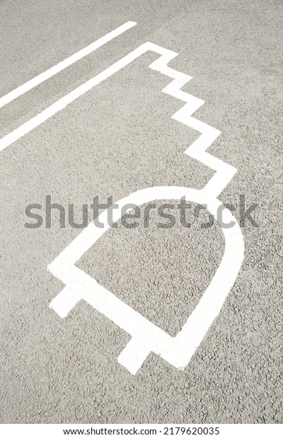 Road\
Marking For Electric Car Charging Point In Car\
Park