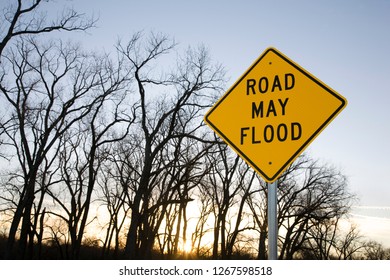 Road May Flood Sign