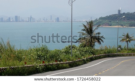 the road of the Monkey Mountain, Son Tra Peninsula, Da Nang, Vietnam, February