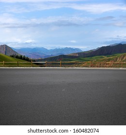 Road and mountain background 