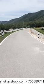 Road with mountain background