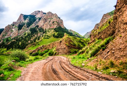 Road In Mountain Terrain Landscape