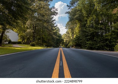 Road In The Mountains, Vanishing Point Of View.