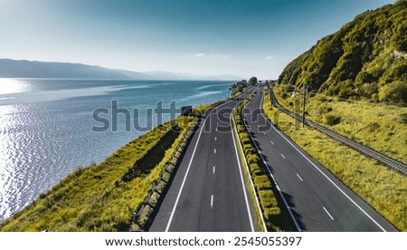 road in the mountains.Armenia Sevan