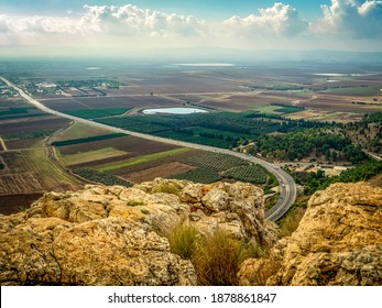 Road From Nazareth To Afula, Lower Galilee, Israel Valley