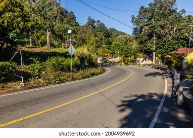 Road Near Jarabacoa Town In Dominican Republic