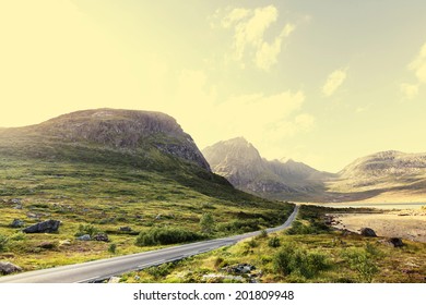 Road In Norway Mountains