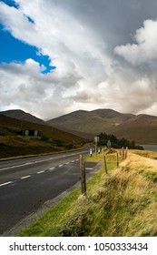 Road on Isle Of Skye Scotland, Dramatic clouds