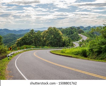 The Road On A Mountain At Nan Northern Of Thailand