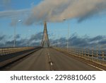 Road On The Replot Bridge On Kvarken Islands Finland On A Beautiful Sunny Summer Day With A Clear Blue Sky