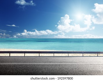 Road On Tropical Beach