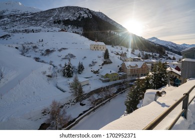 A Road Over Andermatt Village