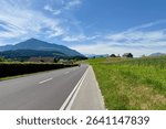 Road from Risch to Küssnacht with Mount Rigi in background