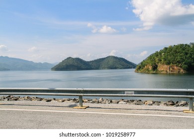 Road At River Side, Clear Sky