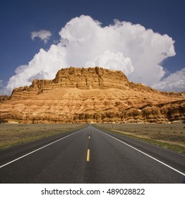 Road to rock tower