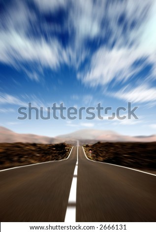 road in a rural area with a nice sky in motion