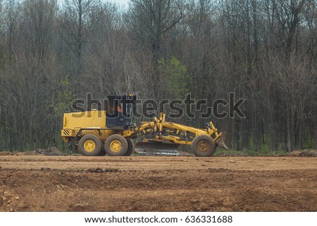 Road scraper - grader - highway construction - asphalt loader