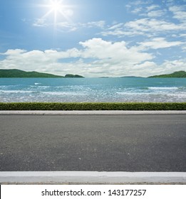 Road Side Beach View  Background