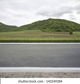 Road Side Mountain View  Background