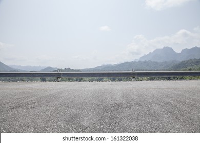 Road Side Mountain View Background