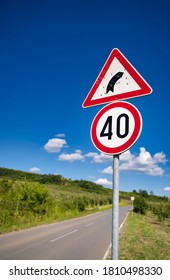 Road Sign Bullet Holes Balkans