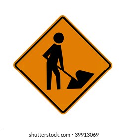 Road Sign - Construction Worker