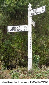 Road Sign, Cornwall, UK