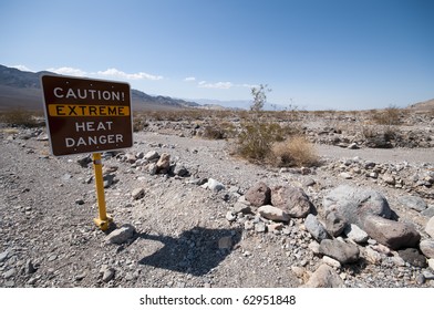 Road Sign Death Valley Warning Travelers Stock Photo 62951848 ...