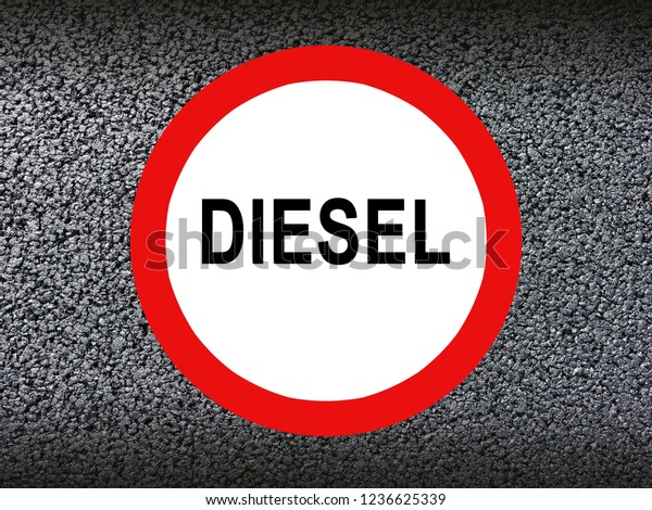 road sign Diesel\
ban