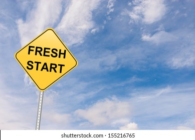  Road Sign With A Fresh Start Message