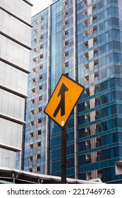 Road Sign In Jakarta Business District