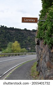 Road Sign At The Loreley Rock