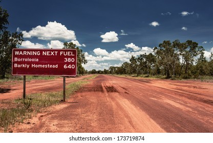 Road Sign In Northern Territory Road, Australia