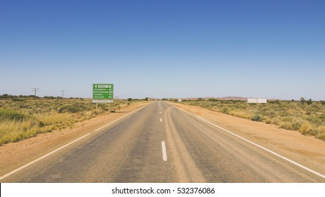 Road Sign In The Outback Of South Australia