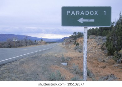 Road Sign For Paradox