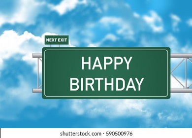 Road Sign Showing Happy Birthday Stock Photo 590500976 | Shutterstock