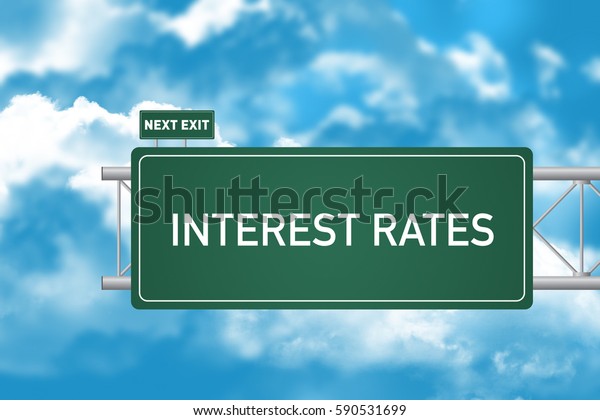 Road Sign Showing Interest\
Rates 